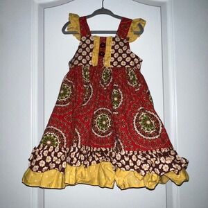 Eleanor Rose Fall Print Twirl Dress Size 2